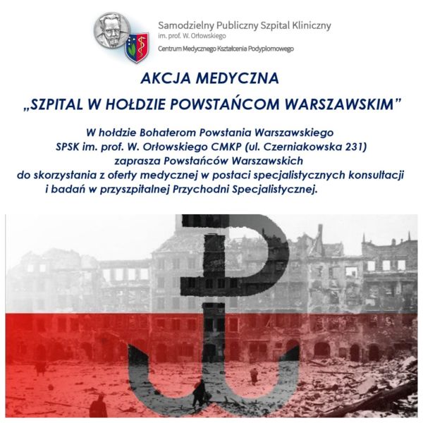 Logo promujące akcję Szpital w hołdzie Powstańcom Warszawskim